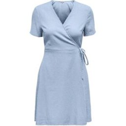 Only Robe Courte à Manches Courtes Addiction-caro Cashmere Blue M Femme