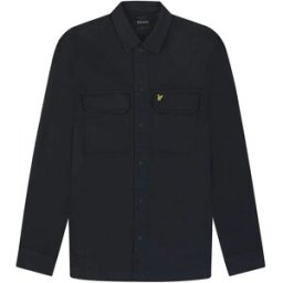 Lyle & Scott Chemise Surchemise Garment Dyed Dark Navy M Homme