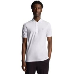 Lyle & Scott Polo à Manches Courtes Tonal Eagle White 2XL Homme