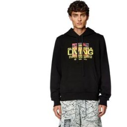 Diesel Sweat à Capuche Ginn N1 Black Black Black XL Homme