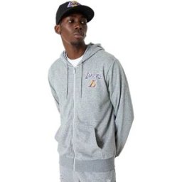 New Era Sweat-shirt à Zip Nba Essentials Los Angeles Lakers Grey Med 2XL Homme