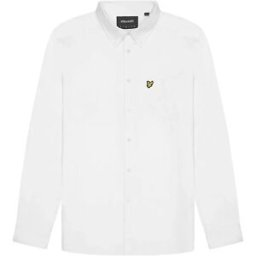 Lyle & Scott Chemise à Manches Longues Plain Oxford White S Homme
