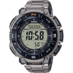 Casio Montre Pro-trek Lcd Black / Silver Grey / Mineral One Size Homme