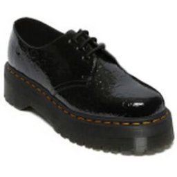 DR MARTENS Chaussures 1461 Quad 3-eye Patent Lamper Leopard Embross Black EU 36 Homme,Femme