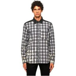 Diesel Chemise à Manches Longues Moon Check Black L Homme
