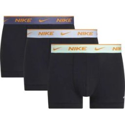Nike Boxers Eday Trunk 3 Unités Black / Mint Foam / Light Army Blue / Sand Purple L Homme