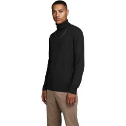 Jack & Jones Pull à Col Roulé Emil Knit Black XL Homme