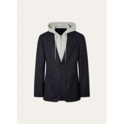Hackett Blazer Texture W/jersey Navy 38 Homme