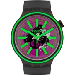 Swatch Montre Pour Femme So27b113 Quartz 3 Atm 47 Mm Black / Black / Lilac One Size Femme