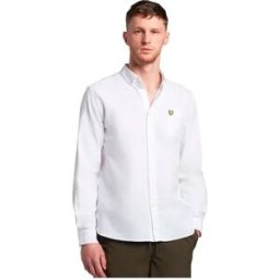 Lyle & Scott Chemise à Manches Longues Oxford White XL Homme
