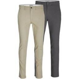 Jack & Jones Pantalon Chino Marco Dave 2 Unités Crockery / Pack Asphalt 29 Homme