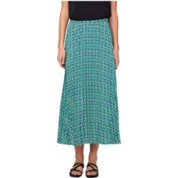 Only Jupe Midi Alma Life Poly Algiers Blue / Aop 390 Gwen 36 Femme