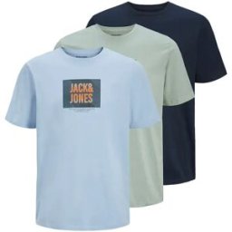 Jack & Jones T-shirt à Manches Courtes Hudson 3 Unités Chambray Blue / Iceberg / Sky XL Homme