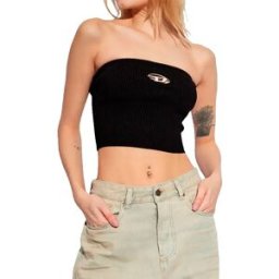 Diesel T-shirt Sans Manches M-clarksvillex Black S Femme
