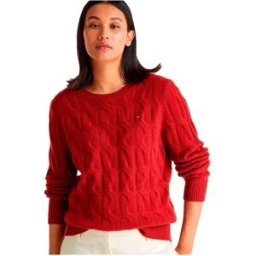 Tommy Hilfiger Pull Ww0ww43586 Red XL Femme