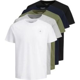 Jack & Jones T-shirt à Manches Courtes Jxj 5 Unités White / Detail Packed W All Colors 2XL Homme