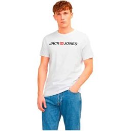 Jack & Jones T-shirt à Manches Courtes Corp Logo 3 Pack White / Pack 1 Black / 1 Navy Blazer / 1 White L Homme