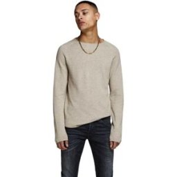 Jack & Jones Pull Hill Oatmeal Melange 3XL Homme