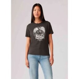 Levi´s ® T-shirt à Manches Courtes Graphic Iconic Eagle Tee Pirate Bla S Femme