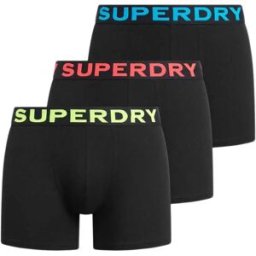 Superdry Boxers M3110452b 3 Unités Black/Neon L Homme