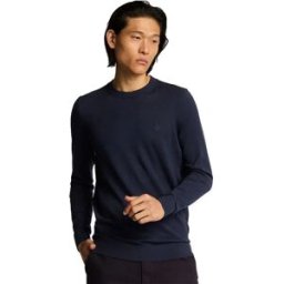 Lyle & Scott Pull Tonal Superfine Dark Navy M Homme