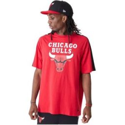 New Era T-shirt à Manches Courtes Nba Colour Block Os Chicago Bulls Red M Homme