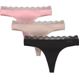 Calvin Klein String Lv00qd5300 3 Unités Black / Cedar / Attract M Femme