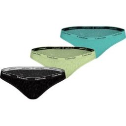 Calvin Klein Culotte 000qd5069e 3 Unités Black / Highline Green / Beau Blue L Femme