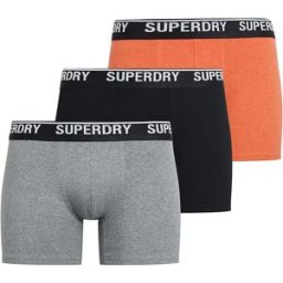 Superdry Boxers M3110471c 3 Unités Black / Orange / Grey L Homme