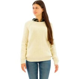Superdry Pull W6110672a Relaxed Fit Natural White S Femme