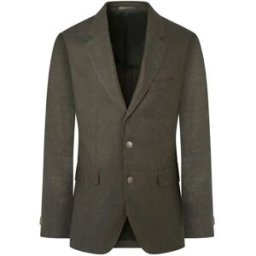 Hackett Blazer Linen Delave Hopsack Khaki 50 Homme