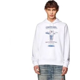 Diesel Sweat à Capuche Ginn K36 Bright White L Homme