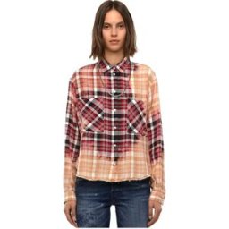 Diesel Chemise à Manches Longues Super H Red XS Femme