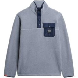 Superdry Sweat à Demi-zip Fuji Washed Denim Blue XL Homme