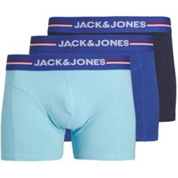 Jack & Jones Boxers Tim Solid 3 Unités True Blue / Pack Splish Splash - Navy Blazer XL Homme