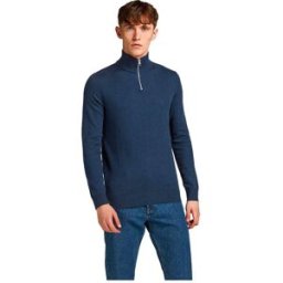 Jack & Jones Pull à Demi-zip Emil Navy Blazer S Homme