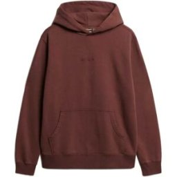Superdry Sweat à Capuche Micro Logo Deep Mahogany Brown S Homme