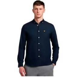 Lyle & Scott Chemise à Manches Longues Regular Fit Light Weight Oxford Dark Navy M Homme