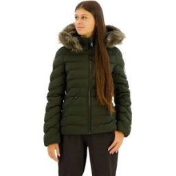 Superdry Veste Fuji Faux Fur Padded Surplus Goods Olive Green 2XS Femme