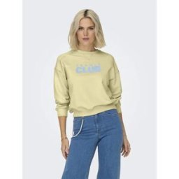 Only Sweat-shirt Diana Pastel Yellow / Print Club XL Femme