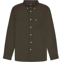 Lyle & Scott Chemise à Manches Longues Plain Oxford Olive S Homme