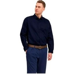 Jack & Jones Chemise à Manches Longues Blacardiff Plus Size Navy Blazer / Fit Loose Fit 6XL Homme