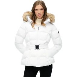 Superdry Veste Matelassée Fuji Belted Bright White S Femme