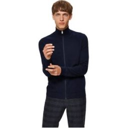 Selected Sweat-shirt Zippé Berg Navy Blazer / Detail Melange XL Homme
