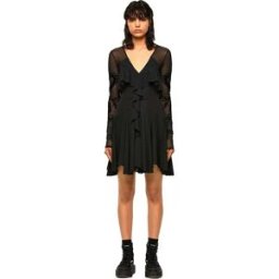 Diesel Robe Courte à Manches Longues Adele Black 2XS Femme