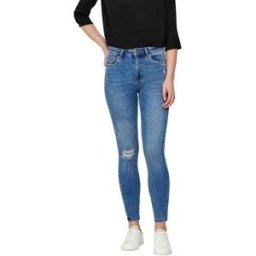 Only Jean Mila Life High Waist Skinny Destroy Bj139945 Medium Blue Denim 26 Femme