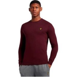 Lyle & Scott Sweat-shirt Cotton Merino Burgundy L Homme