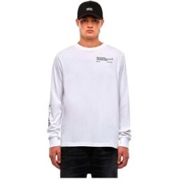 Diesel T-shirt à Manches Longues Jusn62 Bright White XS Homme