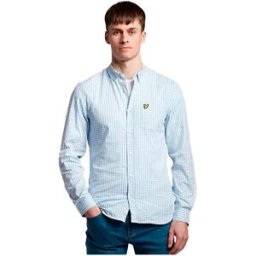 Lyle & Scott Chemise à Manches Longues Lw1114v Blue 085 XL Homme