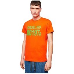 Diesel T-shirt à Manches Courtes Diego 001978 Flame S Homme